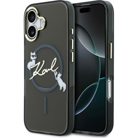 Karl Lagerfeld Iml Choupettes Karl Script Logo Magsafe Iphone 17 Case - Black - (KF002971-0)