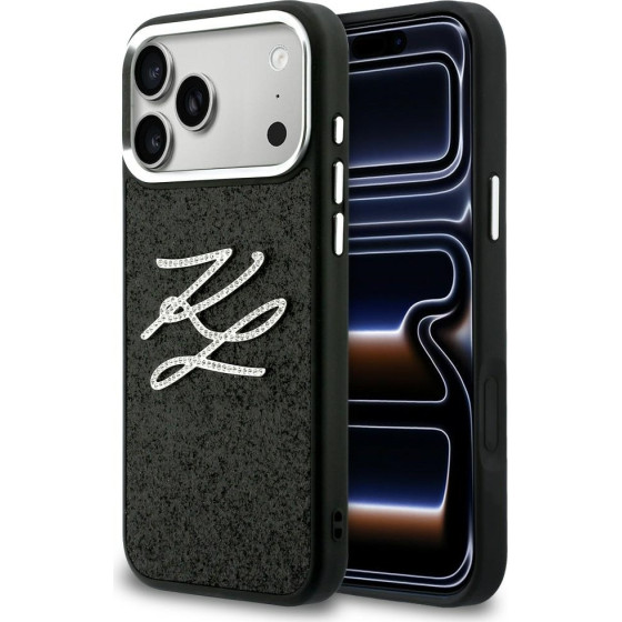 Karl Lagerfeld Iml Glitter Kl Diamond Logo Case For Iphone 17 Pro Max - Black - (KF002966-0)