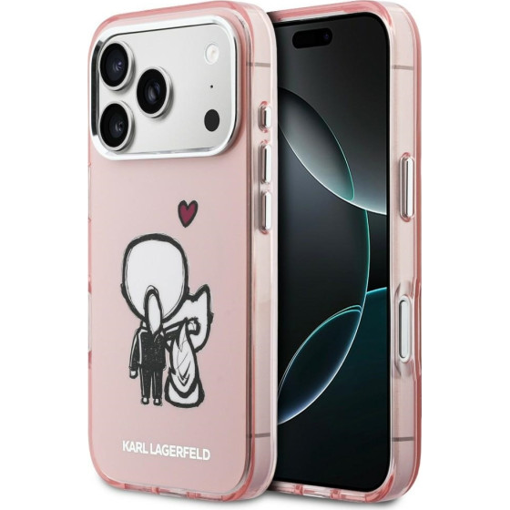 Karl Lagerfeld Karl & Choupette Back Magsafe Case For Iphone 17 Pro - Pink - (KF002991-0)