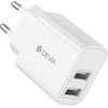 Devia ��������� �������� RLC-342 �� ����� ����� 2xUsb A 12W & ������� Usb A �� Lightning 1m Lite2 ����� - (140844)