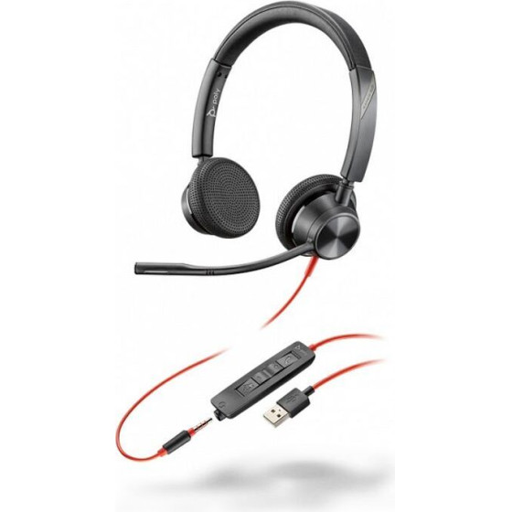 Poly Wire Headphones Jack 3,5 Mm / Usb A Blackwire C3325 black