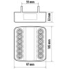Lampa - ������ �������/�������� ���� 5 ������� 16LEd ����� Standard ���� ����������� 12/24V �������� 97x105x36mm ��� ��������� ���������� ��� ������� - 1 ���. (L4155.5) - (41555)