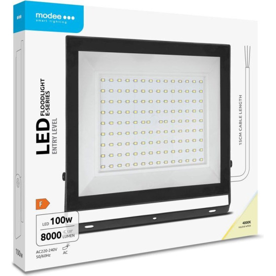 Modee Lighting ��������� Led E-Series Slim 100W 120� 4000K 8.000lm Erp - (ML-FLS4000K100WEN)