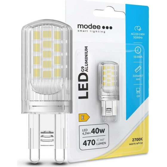 Modee Lighting ����� Led Izzo G9 Aluminium 4.2W 2700K 470lm Erp B1 - (ML-G9A2700K4,2WB1)
