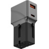 ENERGEA Adapter Travelworld 1A1C 25W Black Gunmetal - (TWA25-GUN)