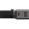 ENERGEA Adapter Travelworld 1A1C 25W Black Gunmetal - (TWA25-GUN)