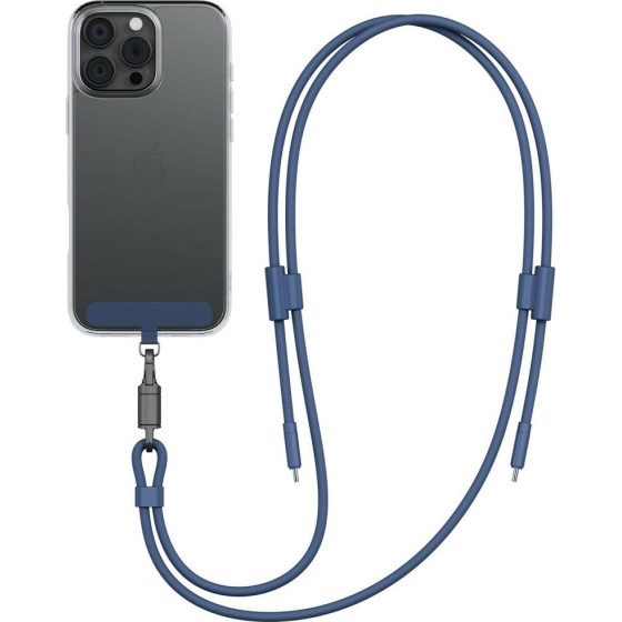 ENERGEA Lasso Lanyard Cable USB-C Phone Lanyard - USB-C 1.5m 240W Blue - (CBL-LASS-BLU150)