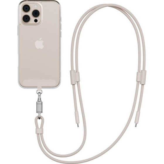 ENERGEA Lasso Lanyard Cable USB-C Phone Lanyard - USB-C 1.5m 240W Sand - (CBL-LASS-SND150)