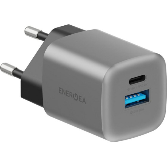 ENERGEA Wall Charger Ampcharge GaN35 1C1A PD/PPS/QC3.0 35W Eu Gunmetal - (CHR-AC-GAN35EU)