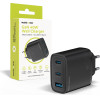 Mobile Origin Gan 40W Wall Charger MO13, Black 1 USB-A + 2 USB-C - (FRL-GAN40W-MO13-BLK)