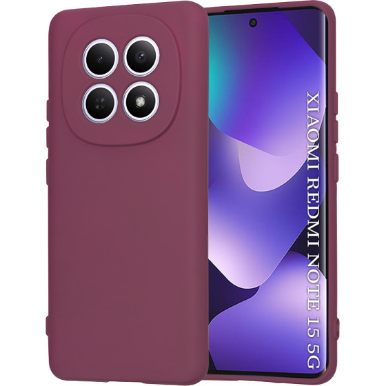 Techsuit - Softflex - Xiaomi Redmi Note 15 5G / Note 15 4G / Poco M8 5G - Plum Red