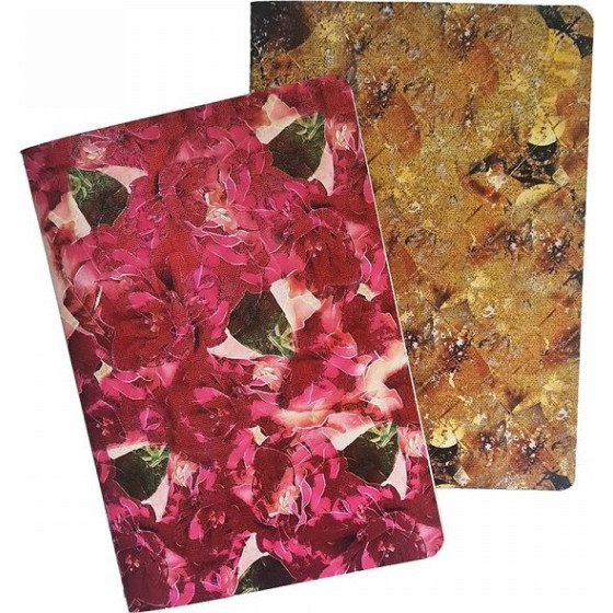 LOGIGRAF Loginotes Paper Line Flower PATTERN, A5/14X20 Gold Foil, 50 ����� (����. 2���)