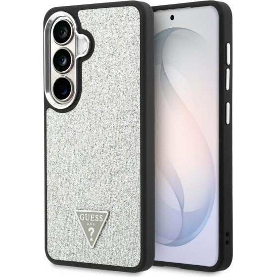 Guess Case Fixed Glitter Triangle Magsafe For Samsung Galaxy S26 Silver - (GUHMS26SPFGTSCMS)