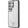 Guess Case Fixed Glitter Triangle Magsafe For Samsung Galaxy S26 Ultra Silver - (GUHMS26LPFGTSCMS)