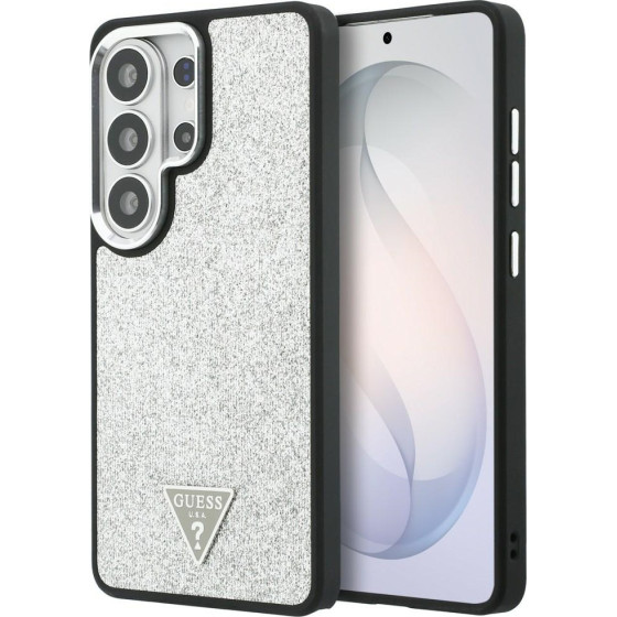 Guess Case Fixed Glitter Triangle Magsafe For Samsung Galaxy S26 Ultra Silver - (GUHMS26LPFGTSCMS)