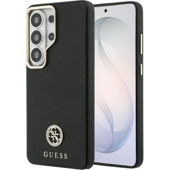 Guess Case Rhinestone Round Logo Magsafe For Samsung Galaxy S26 Ultra Black - (GUHMS26LPGCRMDEK)