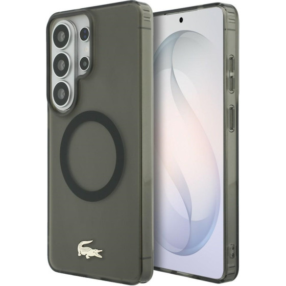 LACOSTE Case Shockproof Frosted Gold Logo Magsafe For Samsung Galaxy S26 Ultra Black - (LCHMS26LUFWAK)
