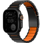 UNIQ Strova Flex Strap For Apple Watch 44/45/46/49mm Black Orange - (UNIQ-49MM-STRVFMBLKVORG)