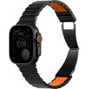 UNIQ Strova Flex Strap For Apple Watch 44/45/46/49mm Black Orange - (UNIQ-49MM-STRVFMBLKVORG)