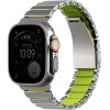 UNIQ Strova Flex Strap For Apple Watch 44/45/46/49mm Silver Lime - (UNIQ-49MM-STRVFTSILLGRN)