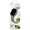 UNIQ Strova Flex Strap For Apple Watch 44/45/46/49mm Silver Lime - (UNIQ-49MM-STRVFTSILLGRN)