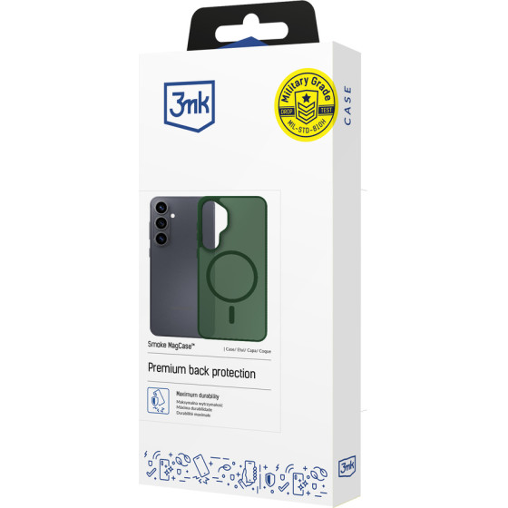 3MK Protection 3MK Smoke Magcase For Samsung Galaxy S25 Ultra - Green-Translucent - (W-3SmoMgGre-SGS25U-0)