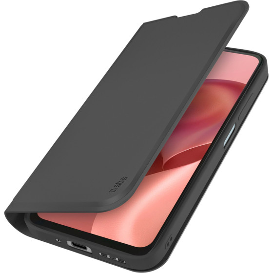 SBS Wallet Smooth Case For Motorola Moto G06 With Flip Cover - Black - (TEWALMOG06K)