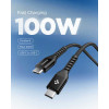 Spigen Essential Usb C To Usb C 100W Fabric Cable, Black EB10010CCa - (ACA11103)