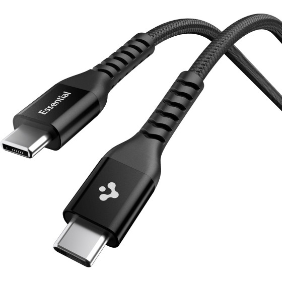 Spigen Essential Usb C To Usb C 100W Fabric Cable, Black EB10010CCa - (ACA11103)