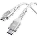 Spigen Essential Usb C To Usb C 100W Fabric Cable, White EB10010CCa - (ACA11102)