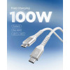 Spigen Essential Usb C To Usb C 100W Fabric Cable, White EB10010CCa - (ACA11102)