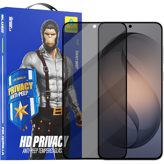 BLUEO - Anti-Peep Privacy Glass - Samsung Galaxy S26 - Black