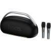 Hoco Wireless Speaker 300W 8h + 2 x Wireless Microphons HT2 black