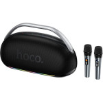 Hoco Wireless Speaker 300W 8h + 2 x Wireless Microphons HT2 black