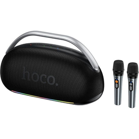 Hoco Wireless Speaker 300W 8h + 2 x Wireless Microphons HT2 black