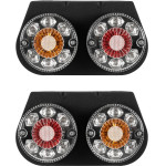 GloboStar Tailight ���� ������ �������� Led 9W 360lm 180� Dc 24V ��������� IP66 ��������� & ������� & ����� ����� 6000K - �18.5 x �5 x �10cm - ������ 2 �������� - 1 ����� ������� - (999-0251)