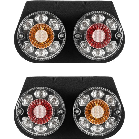 GloboStar Tailight ���� ������ �������� Led 9W 360lm 180� Dc 24V ��������� IP66 ��������� & ������� & ����� ����� 6000K - �18.5 x �5 x �10cm - ������ 2 �������� - 1 ����� ������� - (999-0251)