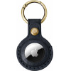 Mobile Origin Airtag Leather Keychain A6, Black - (MO-ALK-BLK)