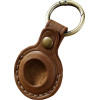 Mobile Origin Airtag Leather Keychain A6, Midnight Brown - (MO-ALK-MBRW)
