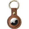 Mobile Origin Airtag Leather Keychain A6, Midnight Brown - (MO-ALK-MBRW)