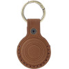Mobile Origin Airtag Leather Keychain A6, Midnight Brown - (MO-ALK-MBRW)