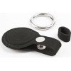 Mobile Origin Airtag Outdoor Leather Keychain A7, Black - (MO-AOLK-BLK)