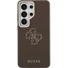 Guess Pu 4G Resin Metal Logo Case For Samsung Galaxy S26 Ultra Brown - (GUHCS26L5PS4RGGW)