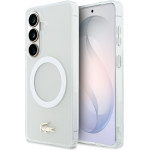 LACOSTE PC/Tpu Frosted Finish Gold Logo Magnetic Case For Samsung Galaxy S26 White - (LCHMS26SUFWAH)
