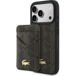 LACOSTE Pvc Blend Magsafe Case + Wallet For Iphone 17 Pro Brown - (LCHMBWP17LPBSMW)