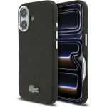 LACOSTE Pvc Iconic Petit Pique Metal Logo Magsafe Case For Iphone 16 Black - (LCFCMP16SPLAK)