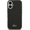 LACOSTE Pvc Iconic Petit Pique Metal Logo Magsafe Case For Iphone 16 Black - (LCFCMP16SPLAK)