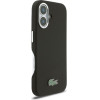 LACOSTE Pvc Iconic Petit Pique Metal Logo Magsafe Case For Iphone 16 Black - (LCFCMP16SPLAK)