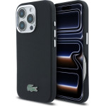 LACOSTE Pvc Iconic Petit Pique Metal Logo Magsafe Case For Iphone 16 Pro Max Black - (LCFCMP16XPLAK)