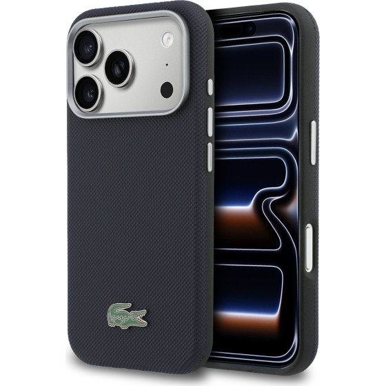 LACOSTE Pvc Petit Pique Semi Wrap Magsafe Case For Iphone 17 Pro Max Navy - (LCSCMP17XPLAV)